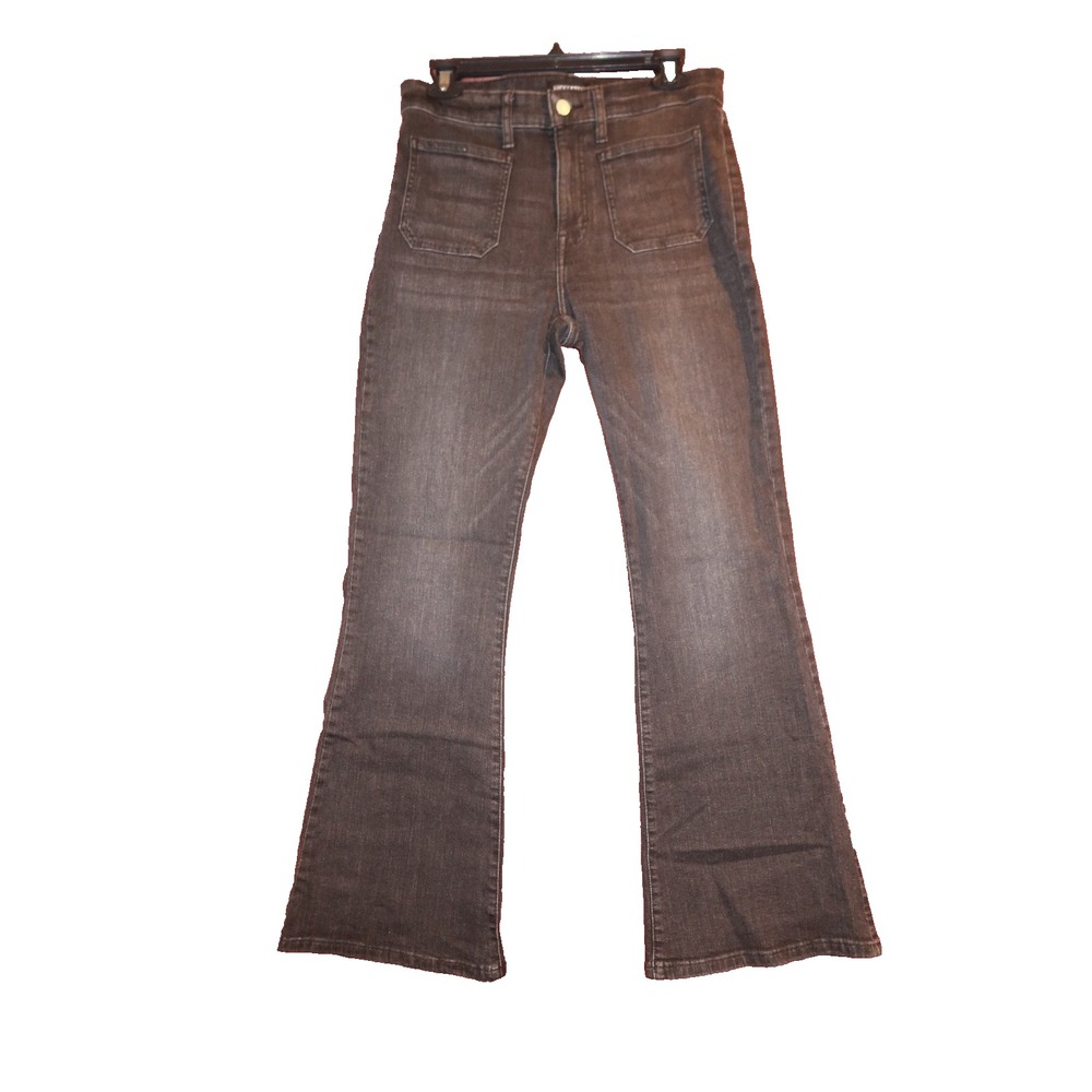 Lucky Brand Steve High Rise Flare Jeans Women's 8/29 Black Wash High Waist